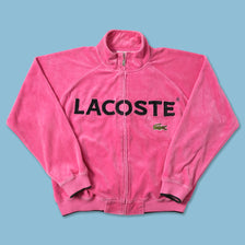 Women's Y2K Lacoste Velour Track Jacket Large - Double Double Vintage