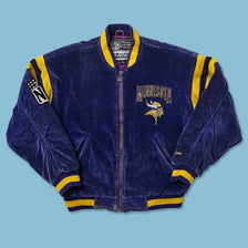 Vintage Minnesota Vikings Velour Varsity Jacket Medium
