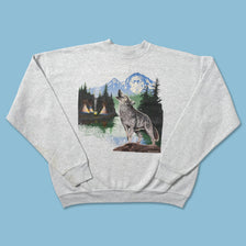 Vintage Wolf Sweater Small - Double Double Vintage