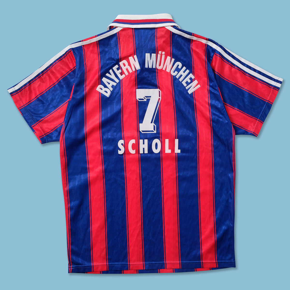 バイエルンミュンヘン 93/95 Made in UK 1995-97 Bayern Munich Home Shirt Ziege #17 - 8/10 - (L/XL)