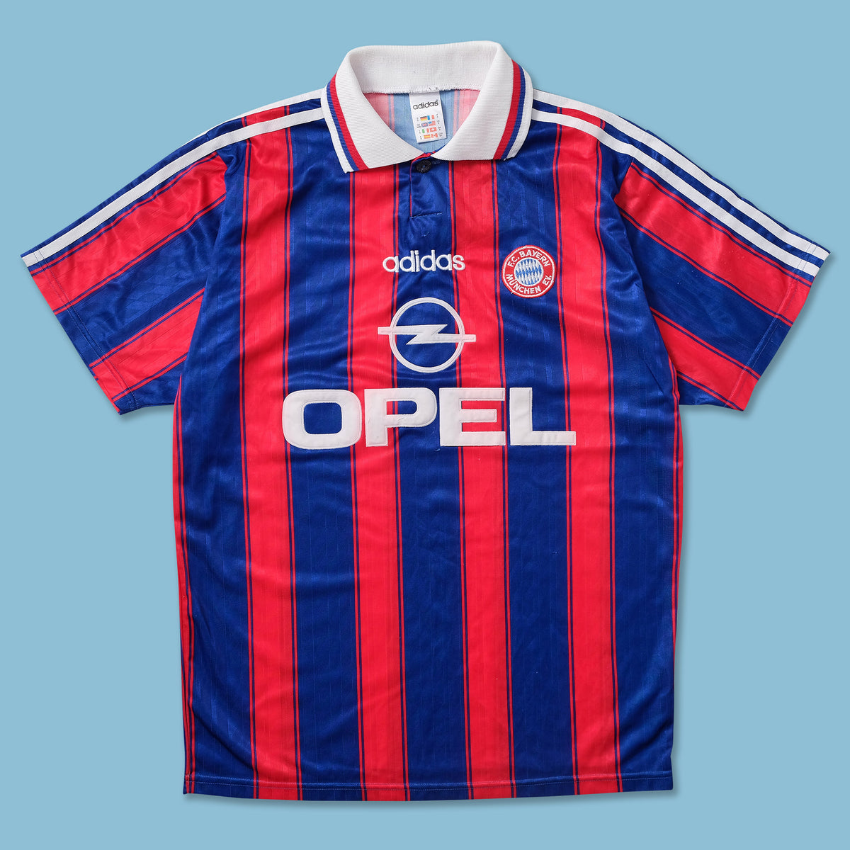 バイエルンミュンヘン 93/95 Made in UK 1995-97 Bayern Munich Home Shirt Ziege #17 - 8/10 - (L/XL)