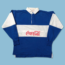 Vintage Coca Cola Rugby Sweater Medium - Double Double Vintage