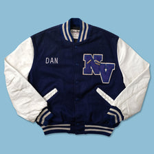 Vintage Wool Leather Varsity Jacket Medium - Double Double Vintage