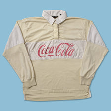 Vintage Coca Cola Rugby Sweater Small - Double Double Vintage