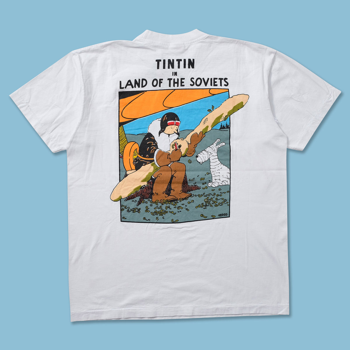 Vintage Tin Tin in the Land of Soviets T-Shirt Medium Double