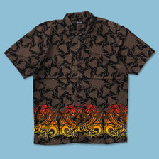 Y2K Dragon Shirt Medium - Double Double Vintage
