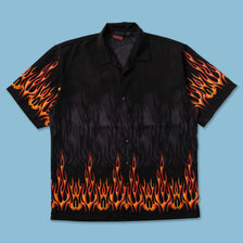 Y2K Flames Shirt XXL - Double Double Vintage
