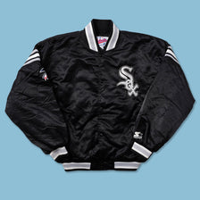 Vintage Starter Chicago White Sox Satin Bomber Jacket XLarge - Double Double Vintage