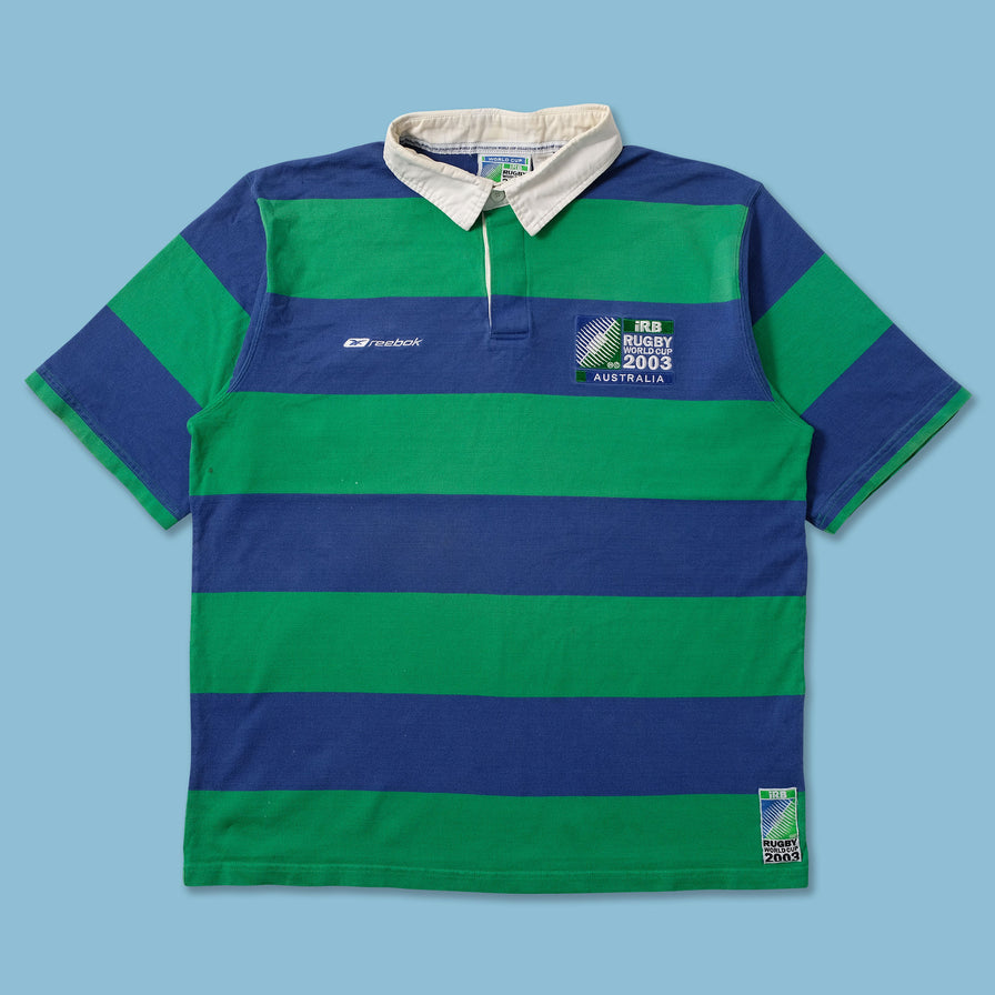2003 Reebok Rugby World Cup Polo Large - Double Double Vintage