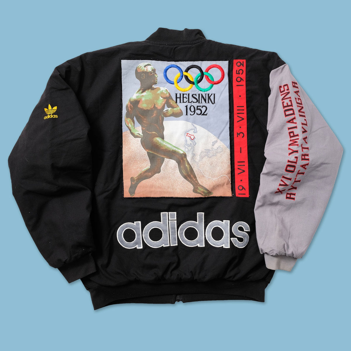 t*r様 50s Olympic Sports ジャケット Vintage Adidas Olympics Stockholm '56 Bomber Jacket Large kaufen