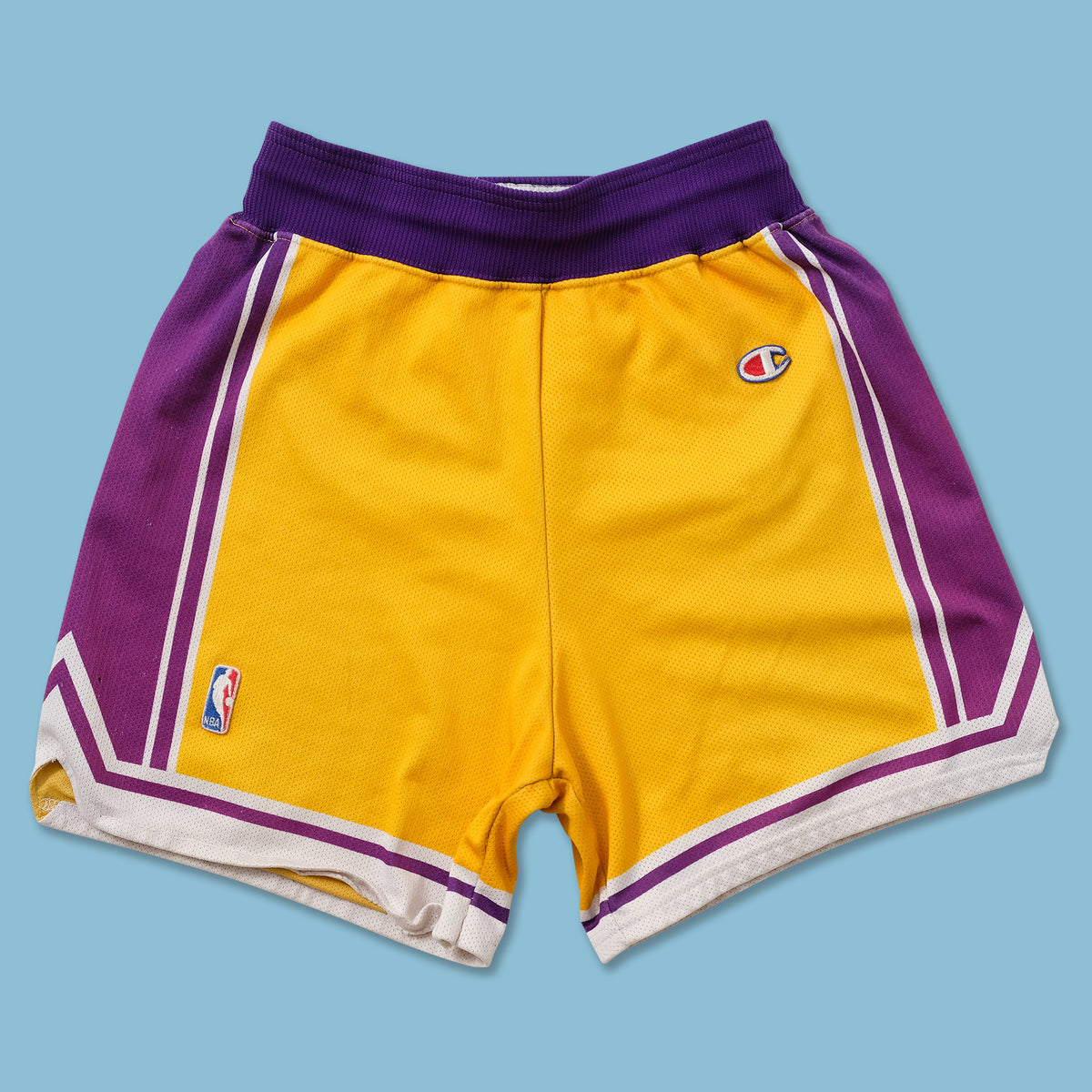 Vintage Champion Los Angeles Lakers Shorts Small Double