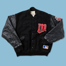 Vintage Minnesota Twins Wool Leather Varsity Jacket Medium - Double Double Vintage