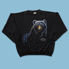 Vintage Black Bear Sweater Medium - Double Double Vintage