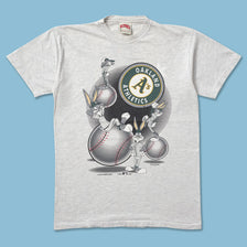 1997 Bugs Bunny Oakland A's T-Shirt Small - Double Double Vintage