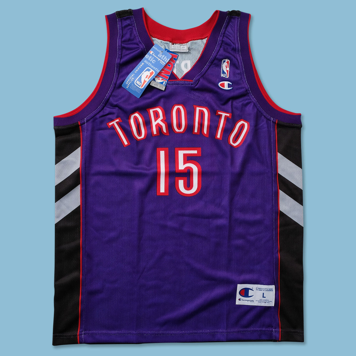 ウェア VINTAGE champion Toronto Raptors Vintage Champion Toronto Raptors Jersey NBA #95 Size M | eBay