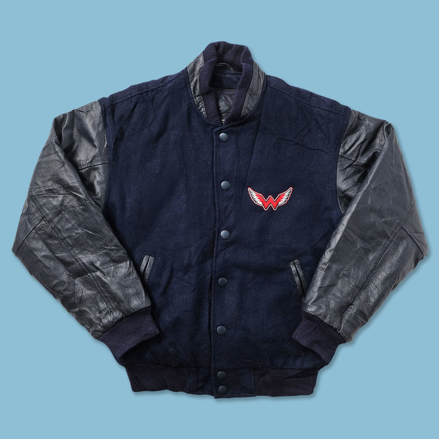 Women's Cedar Park Wool Leather Varsity Jacket Small