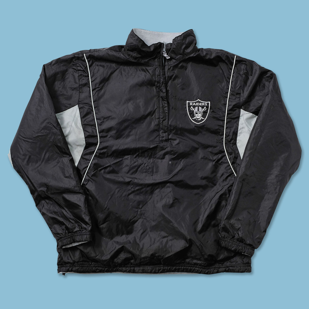Oakland Raiders アノラックジャケット mens-black-oakland-raiders-