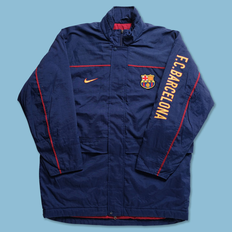 Vintage Nike FC Barcelona Padded Jacket XLarge - Double Double Vintage