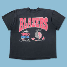 1990 Portland Trailblazers T-Shirt Large - Double Double Vintage