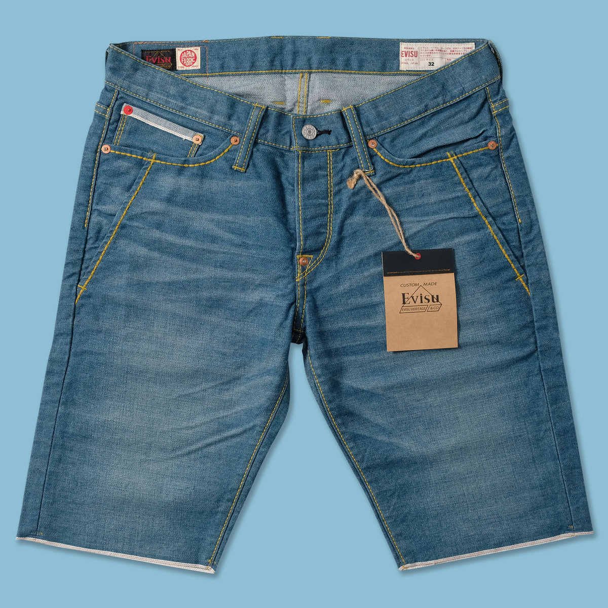パンツ evisu short w34 中古・古着通販】EVISU (エビス) ハーフパンツ ネイビー サイズ