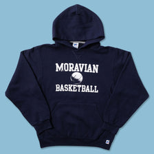Women's Russell Athletic Moravian Basketball Hoody Small - Double Double Vintage