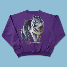 Vintage Wolf Sweater Large - Double Double Vintage