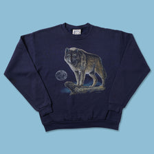 Vintage Wolf Sweater Small - Double Double Vintage