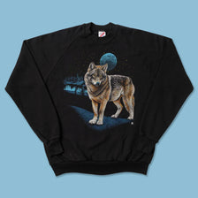 Vintage Wolf Sweater Small - Double Double Vintage