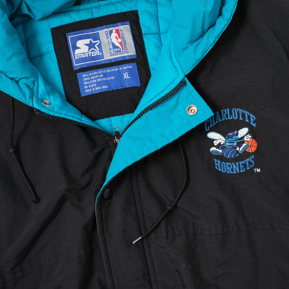 Vintage Starter Charlotte Hornets Jacket XLarge kaufen – Double