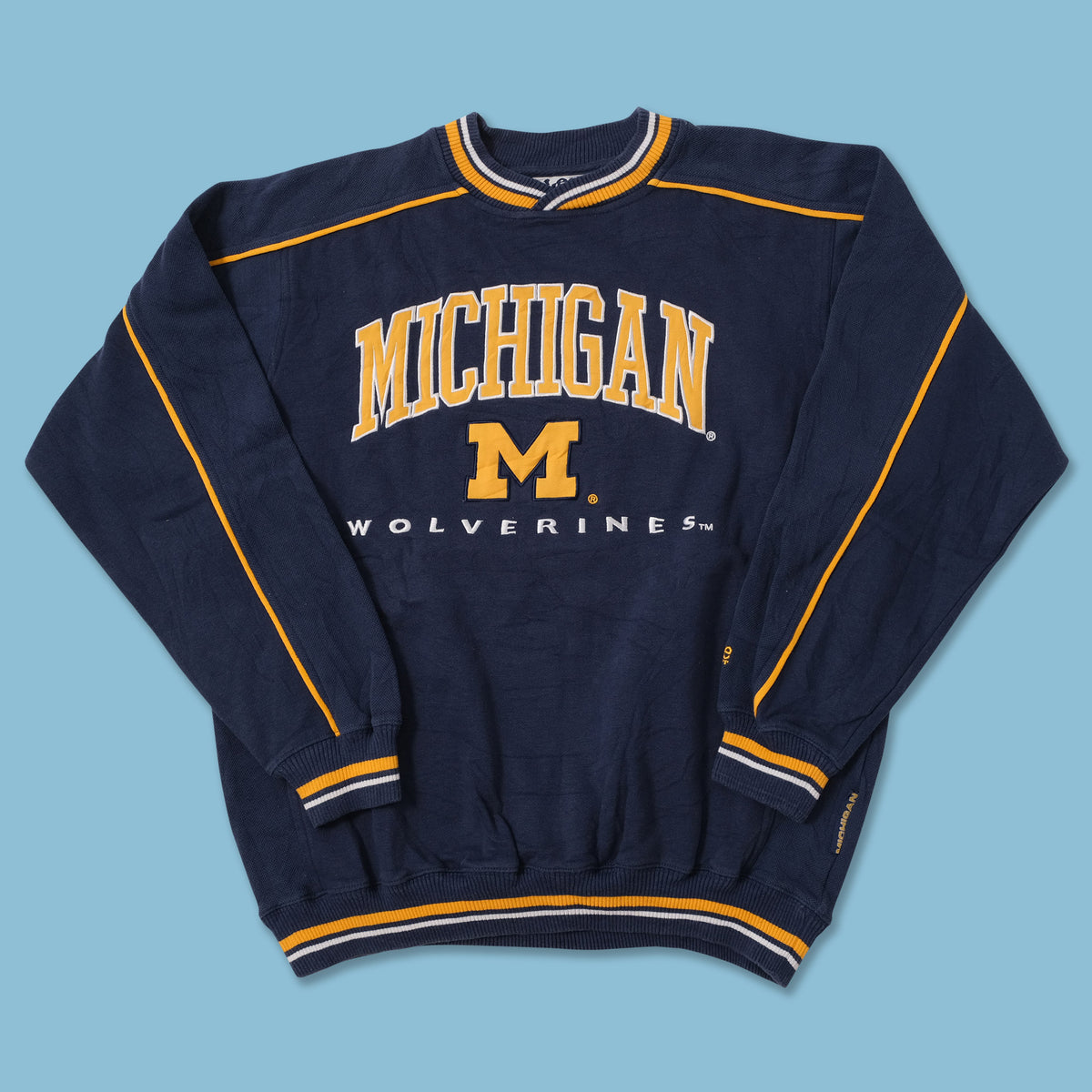 Pine State Vintage University of Michigan Wolverines Paddles Knit shops Sweater L