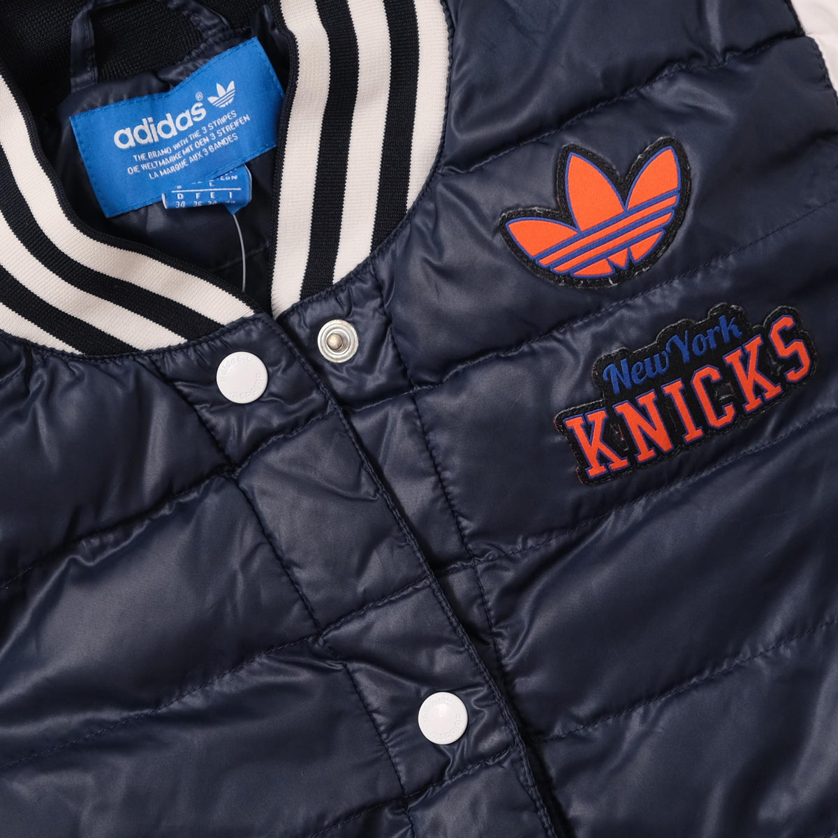 Women s adidas NY Knicks Padded College Jacket Small Double Double Vintage