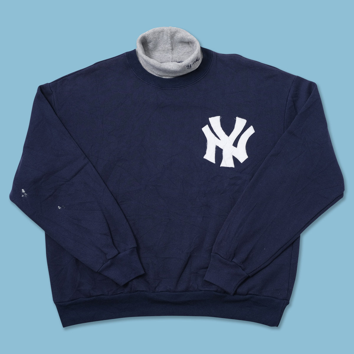 Vintage New York Yankees Turtleneck Sweater XLarge | Double Vintage New York Yankees Turtleneck Sweater XLarge | Double