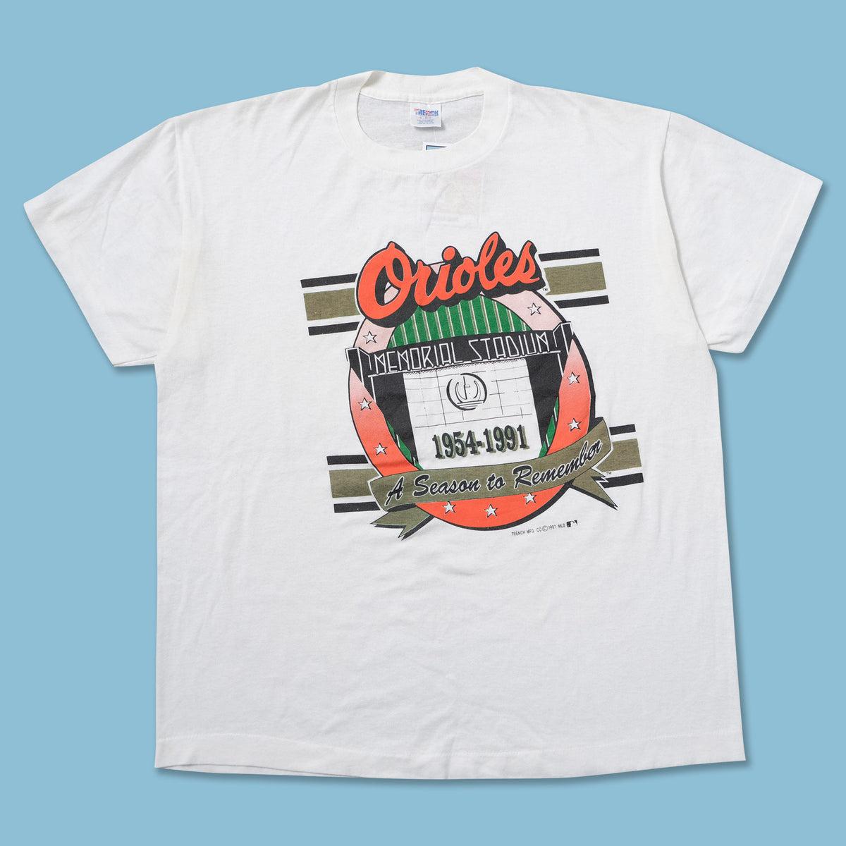 1991 BALTIMORE ORIOLES GRAPHIC TEE L