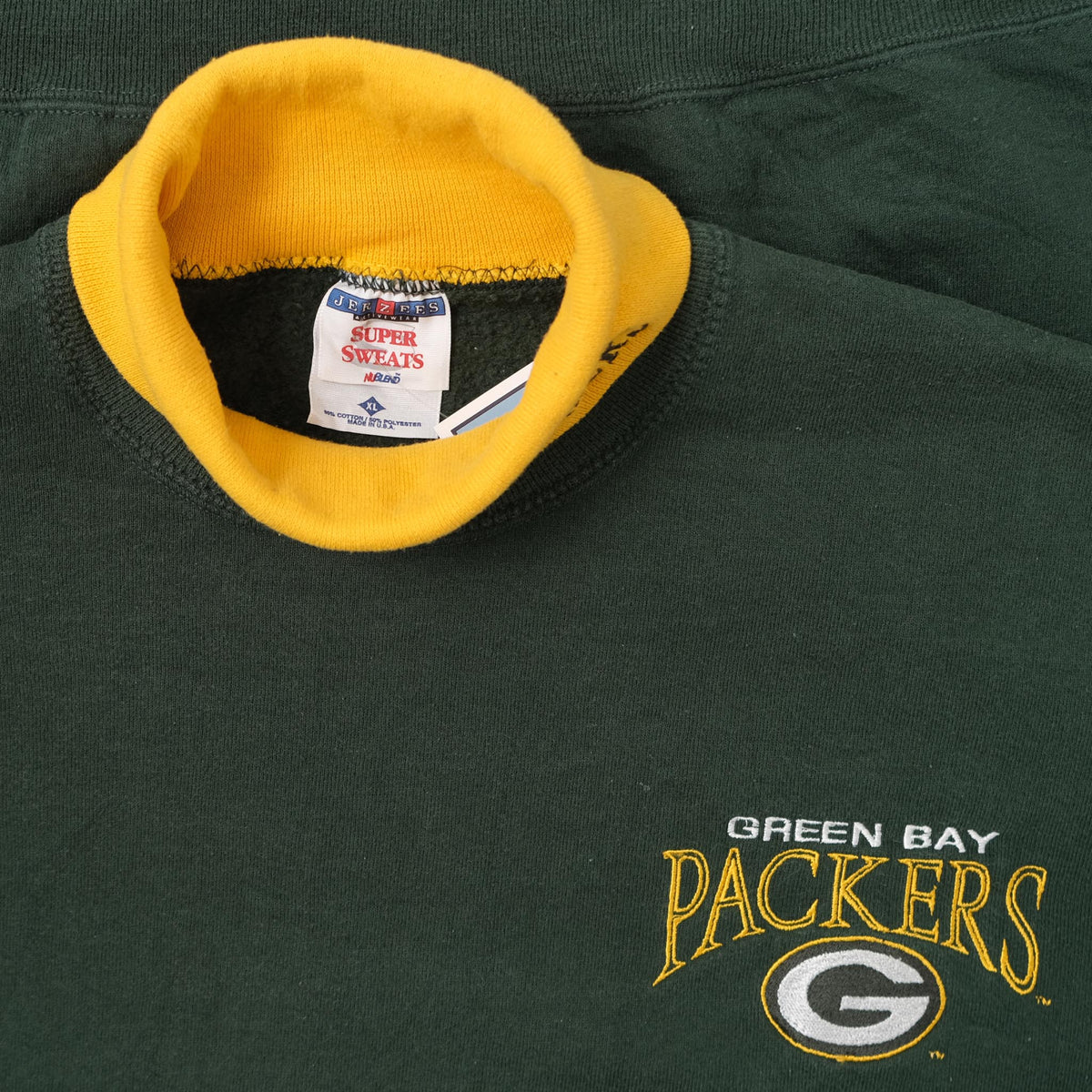 Vintage Green Bay Packers Turtleneck Sweater Artex Sportswear Green Size  Medium