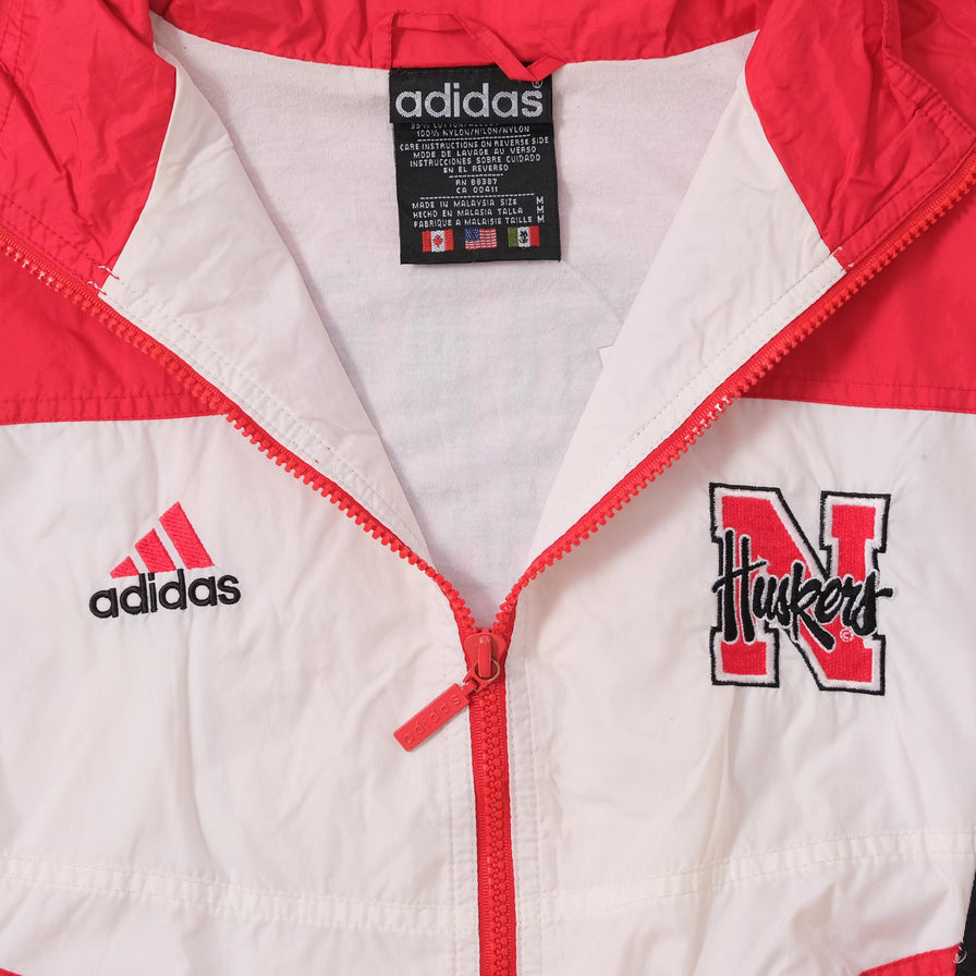 Vintage adidas Nebraska Huskers Track Jacket Medium