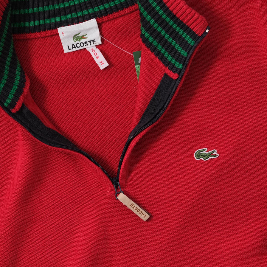 Vintage Lacoste Q-Zip Knit Sweater Medium
