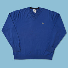 Vintage Lacoste V-Neck Sweater Large