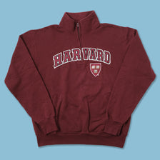 Vintage Champion Harvard Q-Zip Sweater Large