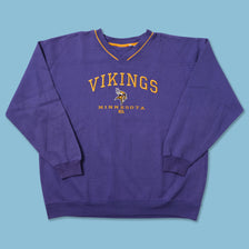 Vintage Minnesota Vikings V-Neck Sweater 3XLarge