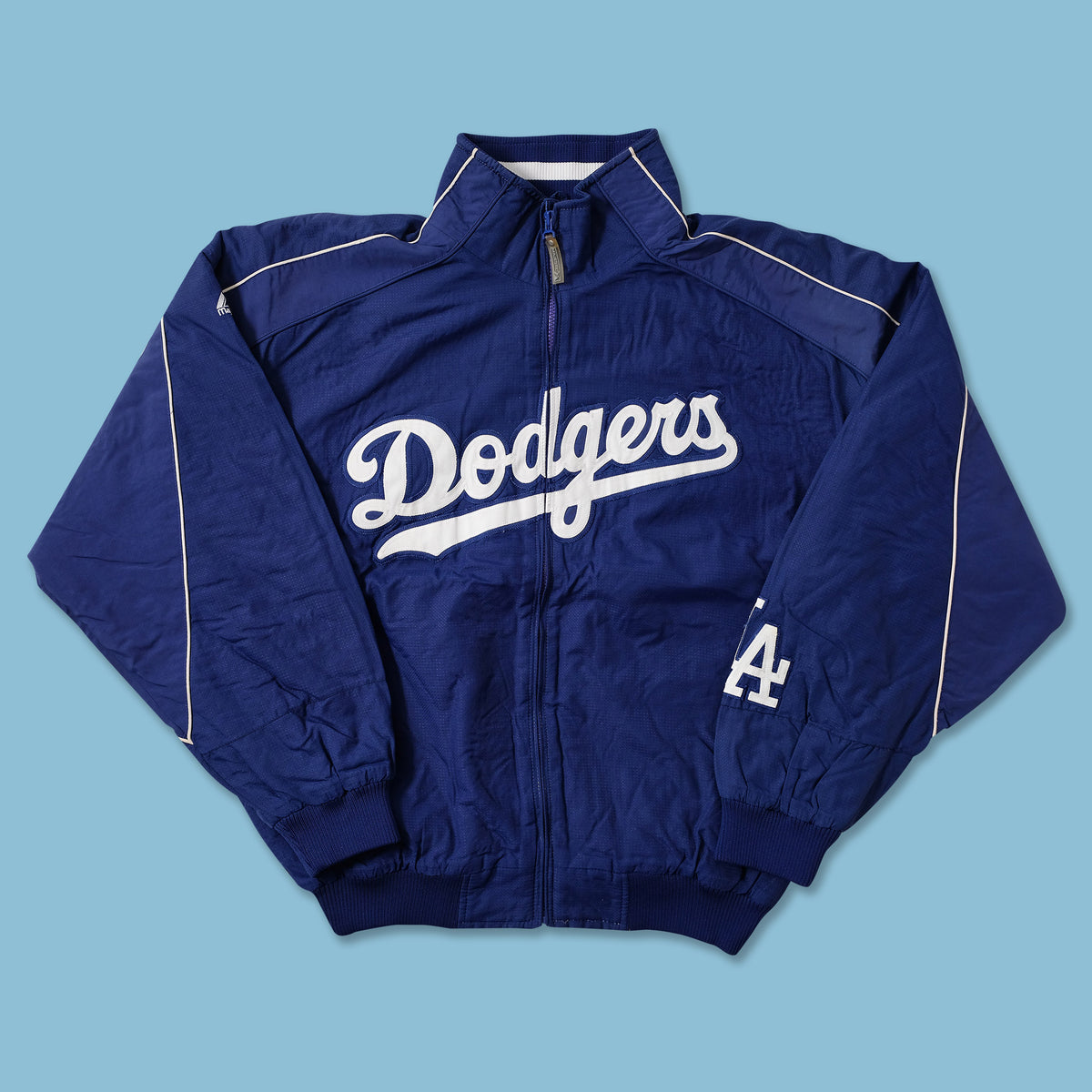 Vintage 90s MLB Los Angeles Dodgers Dugout Jacket Fleece Lined 