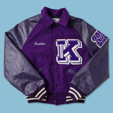 Vintage Wool Leather Varsity Jacket Medium