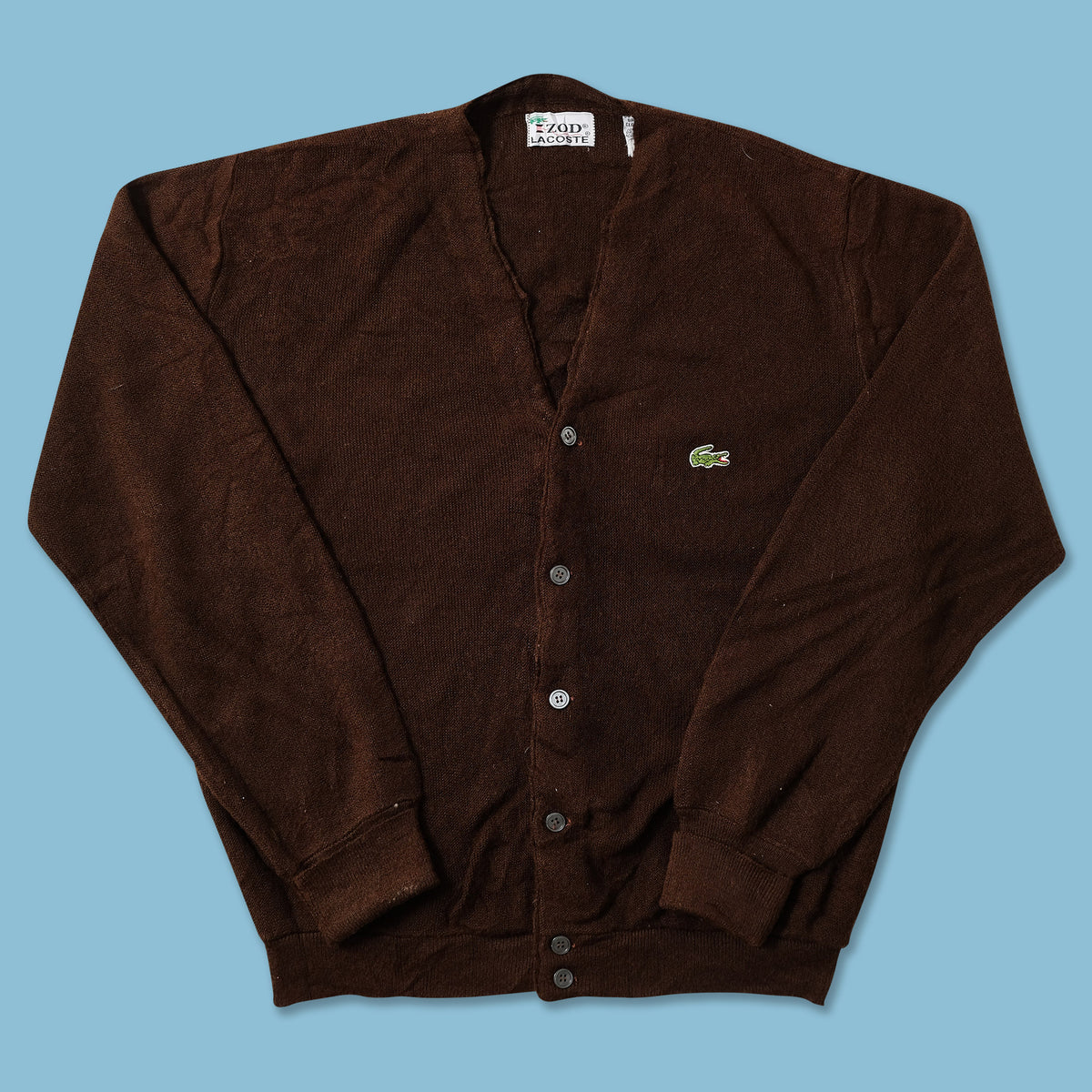 70'S Lacoste Izod of London knit cardigan, men's size M