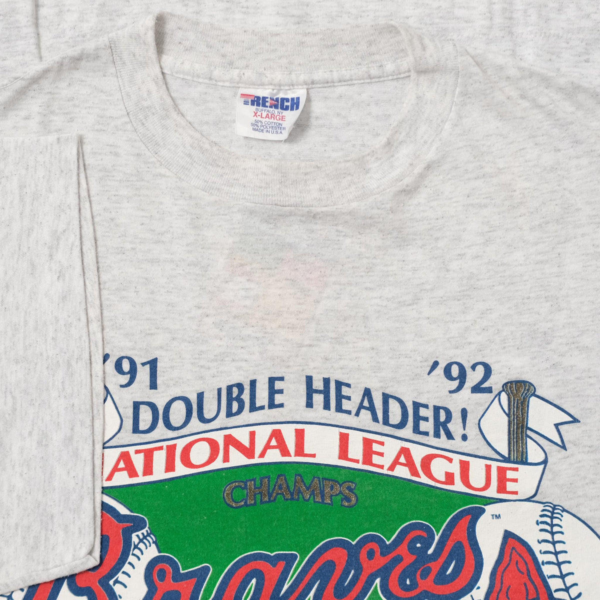 Vintage 1992 Atlanta Braves T Shirt Double Double Vintage