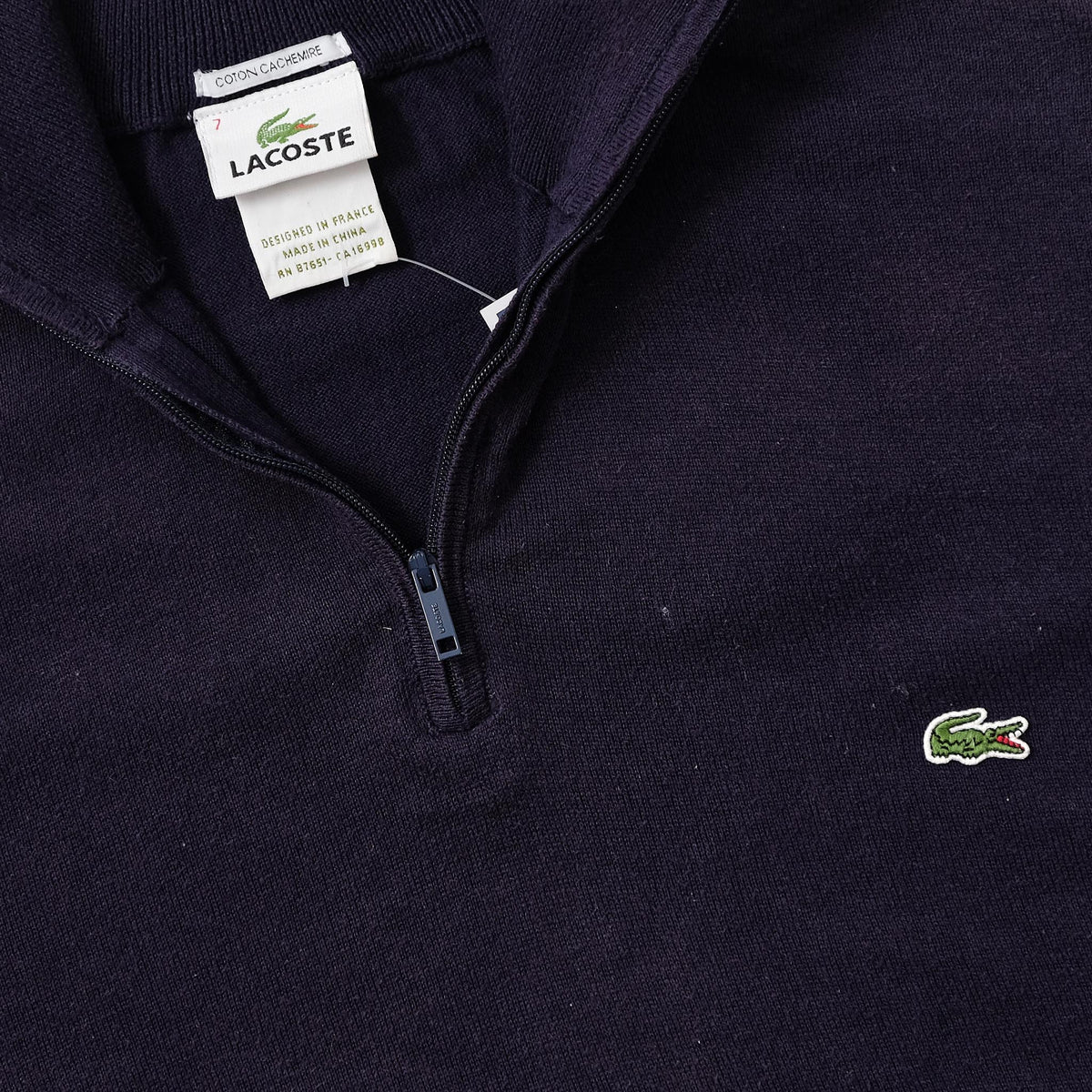 Vintage Lacoste Q-Zip Sweater XLarge Double Double Vintage