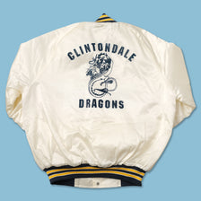 Vintage Padded Satin College Jacket Large
