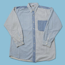 Vintage Striped Cotton Shirt Large