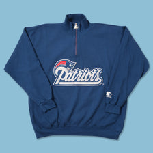 Vintage Starter New England Patriots Padded Q-Zip Large