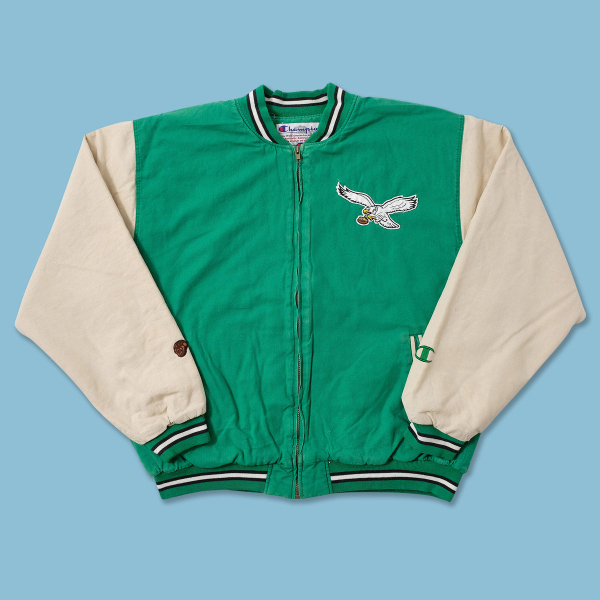 Vintage Champion Philadelphia Eagles Padded Varsity Jacket XLarge