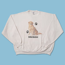 Vintage Golden Retriever Sweater XLarge