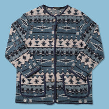 VIntage Patterned Fleece Jacket Small